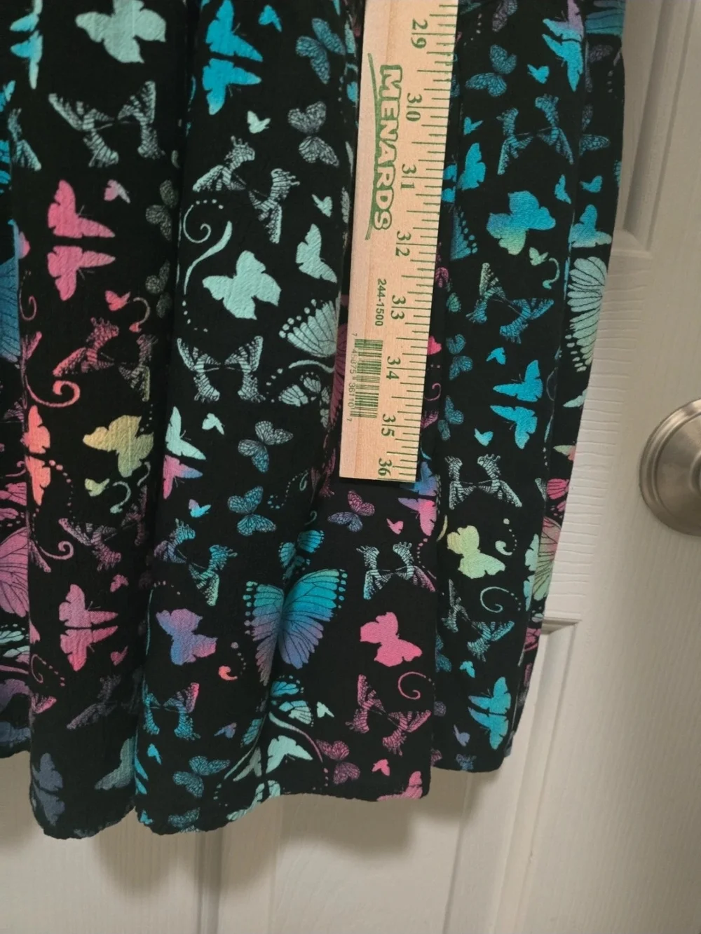 Justice Black Maxi Dress with Multicolor Butterfly Print